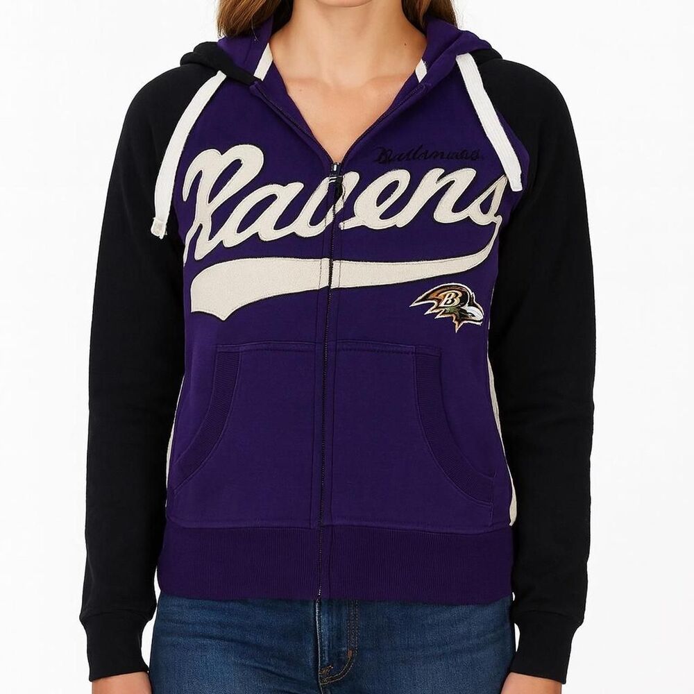Nfl Women's Purple and Black Jacket small